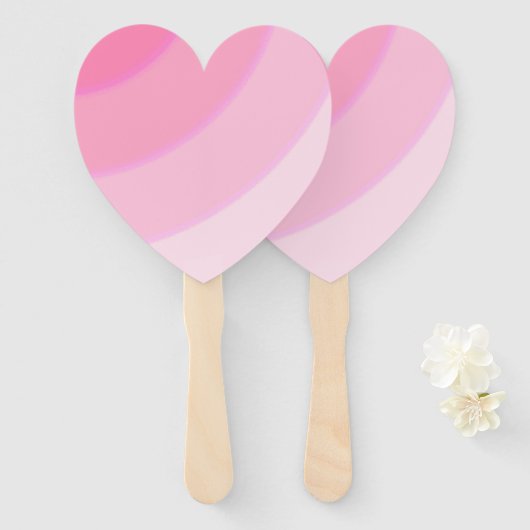 Roze wervelingen Set van ventilatoren Handwaaier (Voorkant en achterkant)