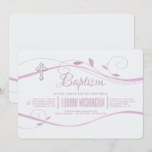 Roze wervelingen uitnodiging (Voorkant / Achterkant)