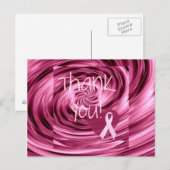 Roze wervelkolom borstkanker Dank u Briefkaart (Voorkant / Achterkant)