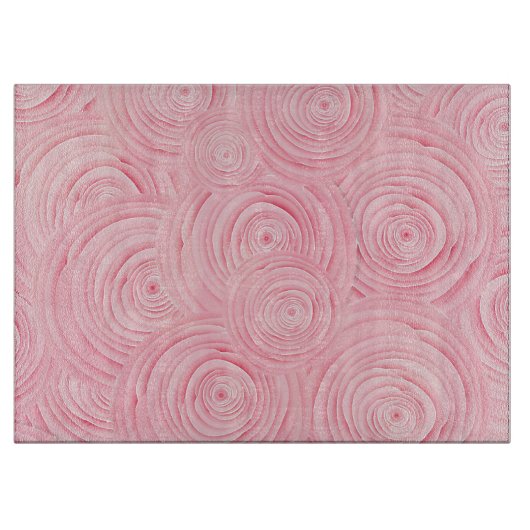 ROZE WERVELT GLAZEN SNIJPLANK (Voorkant)