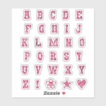  roze wervelt trendy Initialen alfabet letter