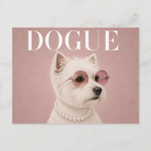 Roze West Highland White Terrier-hond Briefkaart