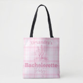 Roze Western Bachelorette Trip Tote Bag (Voorkant)