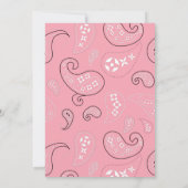 Roze Western Bandana Print Verjaardagsfeestje Kaart (Achterkant)