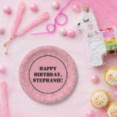 Roze Western Bandana Print Verjaardagsfeestje Papieren Bordje (Feest)