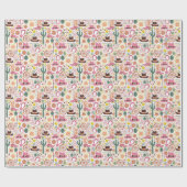 Roze Western Charme Cadeaupapier (Vlak)