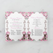 Roze Western Charro Quinceañera Programma (Binnen)