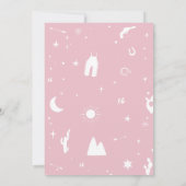 Roze Western Cowgirl Baby shower Kaart (Achterkant)