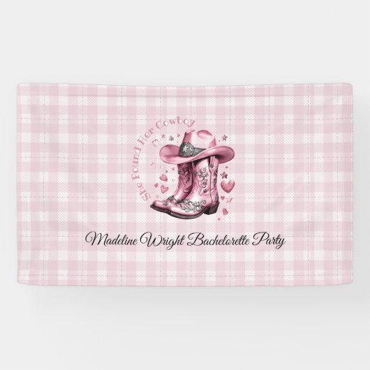 Roze  Western Cowgirl Bachelorette Banner (Horizontaal)