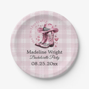 Roze Western Cowgirl Bachelorette Borden Papieren Bordje
