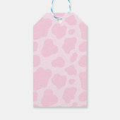 Roze Western Cowgirl Laarzen Koe-print Gift Label Cadeaulabel (Achterkant)