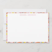 Roze Western Cowgirl Laarzen Rand Gepersonaliseerd Bedankkaart (Voorkant)