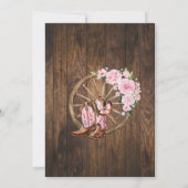 Roze Western Cowgirl laarzen zadel omhoog Vrijgeze Kaart (Achterkant)