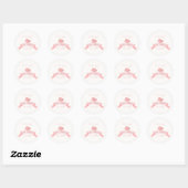 Roze Western Cowgirl Pet Baby shower Ronde Sticker (Vel)