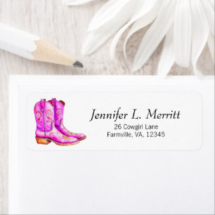  Roze Western Cowgirl Rodeo Boots Boerderij Life Etiket