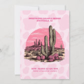 Roze Western Cowgirl Valentijn Party Invitation Kaart (Achterkant)