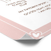 Roze Western Eerste Jaar Eerste Dag Mijlsteen Poster (Hoek)