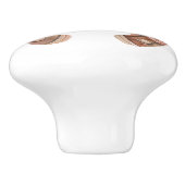 Roze Western Hoefijzer Keramische Knop (Zijkant)