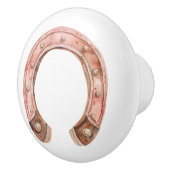 Roze Western Hoefijzer Keramische Knop (Rechts)