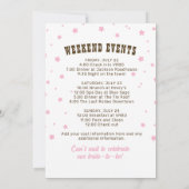 Roze Western Let's Go Meisjes Bachelorette Party Kaart (Achterkant)