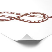 Roze Western Rodeo Cowgirl 1e verjaardagsfeestje Perfect Poster (Hoek)