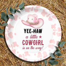 Roze Western Rodeo Cowgirl Baby shower Papieren Bordje