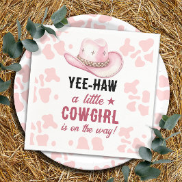 Roze Western Rodeo Cowgirl Baby shower Servet