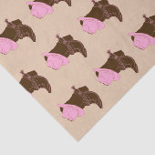 Roze Western Roze Boots en Roze Pet Tissuepapier (Detail)