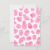 Roze western roze koe baby shower bedankkaart (Achterkant)