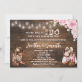 Roze Western Voordat ze zeggen dat ik doe Couples Kaart (Voorkant)