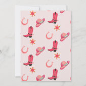 Roze Western wild west meisje eerste rodeo verjaar Kaart (Achterkant)