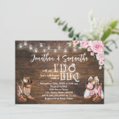 Roze Westerne BBQ voordat ik stel douchen Kaart (Staand voorkant)