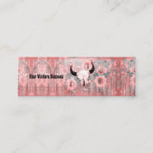 Roze Westerne bull zonnebloemen op hout Mini Visitekaartje (Voorkant)