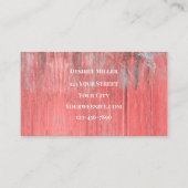 Roze Westerne bull zonnebloemen op hout Visitekaartje (Achterkant)