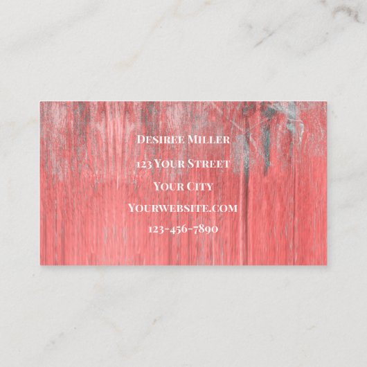 Roze Westerne bull zonnebloemen op hout Visitekaartje (Achterkant)