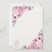 Roze Westerne Charra Ranchero Quinceanera Kaart (Achterkant)