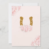 Roze Westerne Charra Themd Quinceanera Uitnodiging (Achterkant)