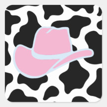 Roze westerne cowboy koe print
