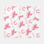Roze Westerne Cowgirl Deken - Gepersonaliseerd (Voorkant (Horizontaal))