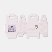 Roze westerne cowgirl rodeo foto verjaardag bedankdoosjes (Uitgevouwen)