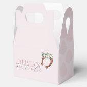 Roze westerne cowgirl rodeo foto verjaardag bedankdoosjes (Geopend)