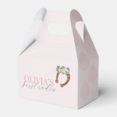 Roze westerne cowgirl rodeo foto verjaardag bedankdoosjes (Voorkant Zijde)