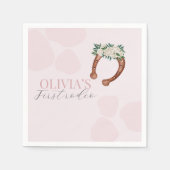 Roze westerne cowgirl rodeo servet (Voorkant)