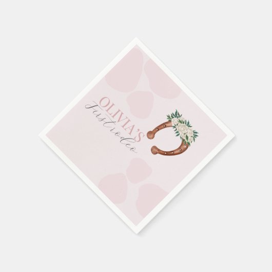 Roze westerne cowgirl rodeo servet (Hoek)