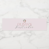 Roze westerne cowgirl rodeo waterfles etiket (Enkel label)