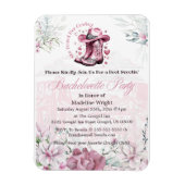 Roze  Westerne Cowgirl vrijgezellenfeest Magneet (Verticaal)