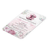 Roze  Westerne Cowgirl vrijgezellenfeest Magneet (Linkerzijde)