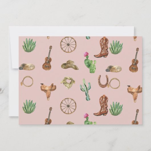 Roze Westerne Eerste verjaardag Rodeo Hartelijk da Bedankkaart