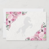 Roze Westerne paarden Quinceanera Hartelijk dank Bedankkaart (Achterkant)