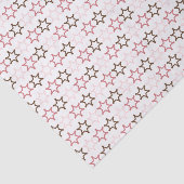 Roze Westerne Sheriff Star Tissue Papier (Detail)